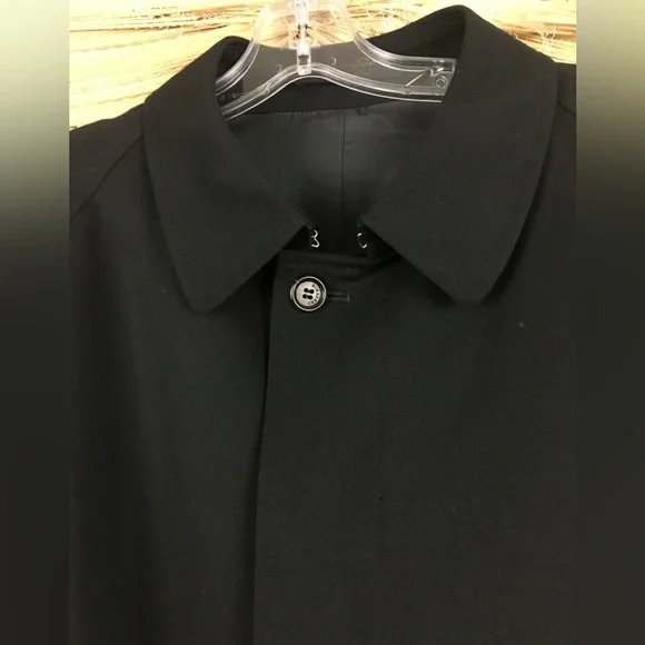 Burberry London Single Breasted Belted 100% Wool Car Trench Coat Size 40R - Picture 7 of 15